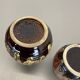 Set of 3 multi-color fat lava op art pottery vase made bay ceramics, germany
