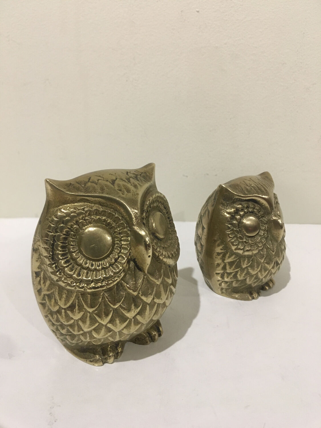 Brass owl duo