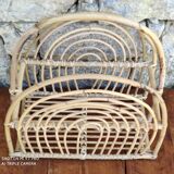 Rattan magazine holder