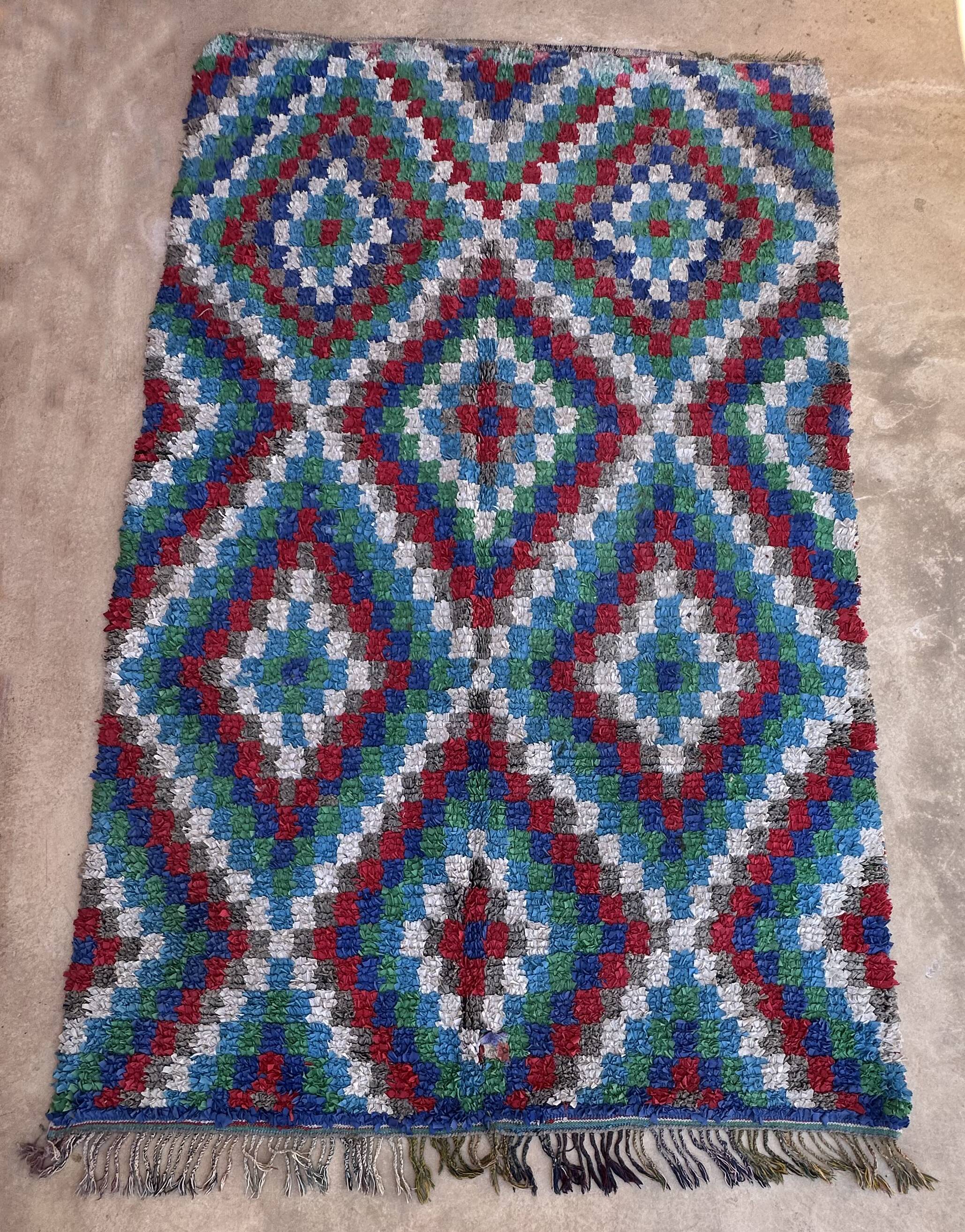 Colorful Boucherouite Moroccan rug - 179 x 297 cm