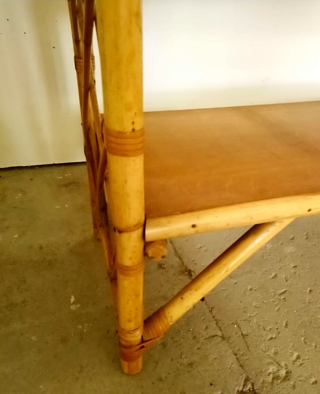 Vintage rattan library