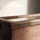 Old sloping pine display case