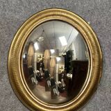 Louis XVI style giltwood oval witch's mirror circa 1850