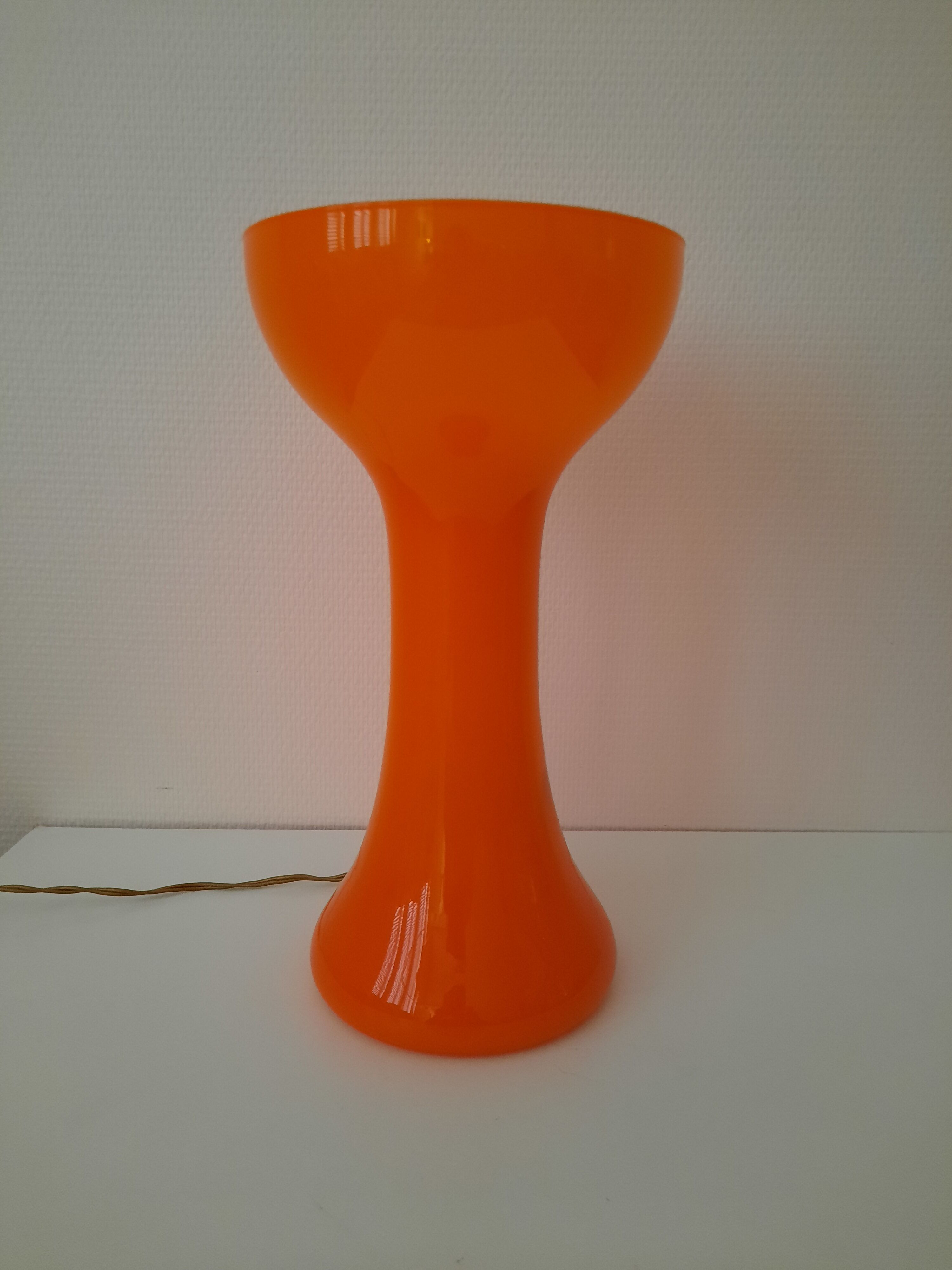 Opaline lamp orange 70s