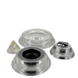 Space age lucite conical smoking set, Italy 1970