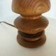1950s turned oak wood table lamp