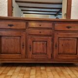 Country-style sideboard with 3 solid oak doors