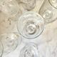 Vintage Set of 6 Etched Crystal Glasses for Wine or Cocktail,  1960s Mid-Ce