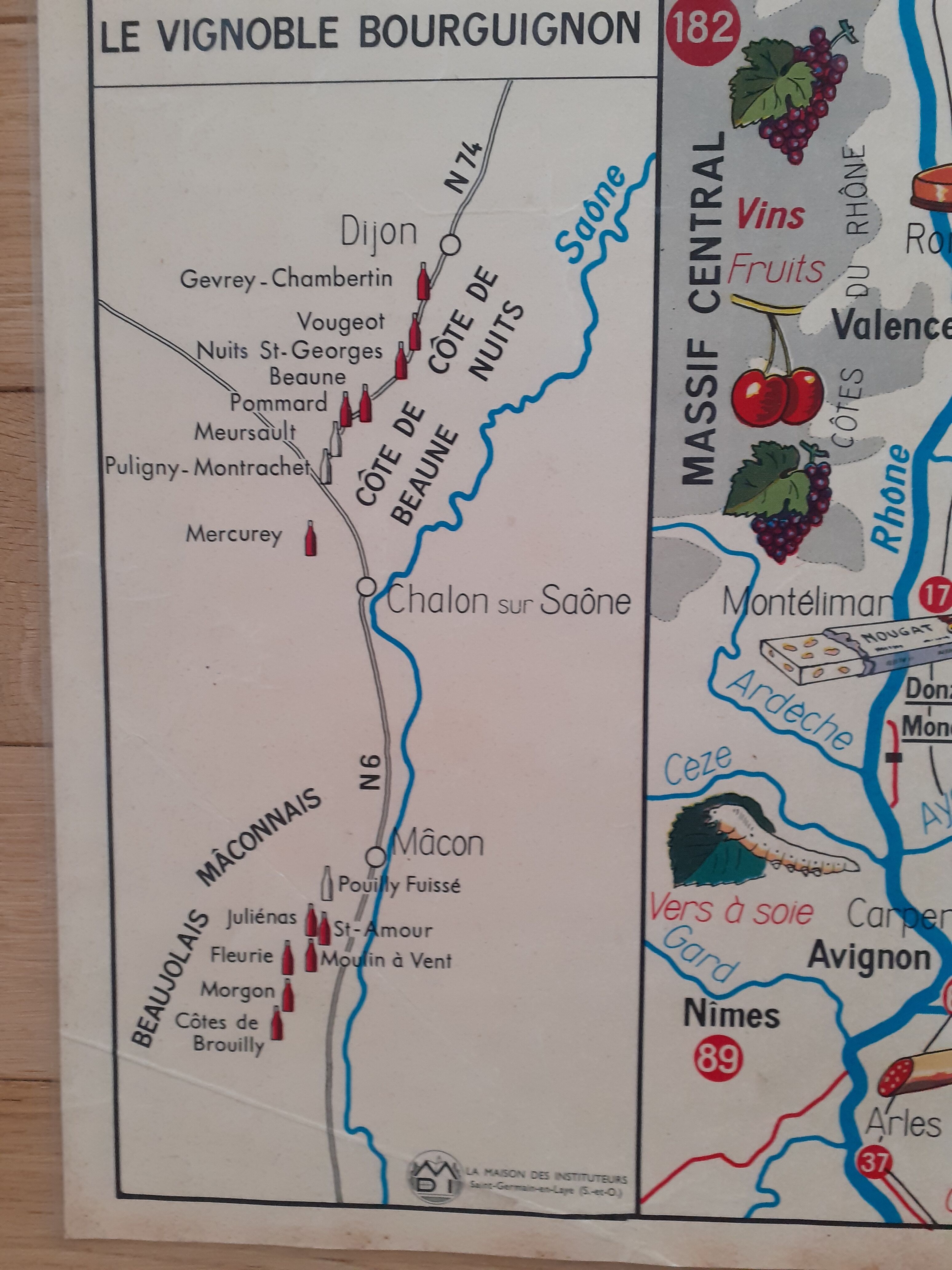 Educational map Aquitaine Basin Pyrenees Jura Alpes Rhone Valley