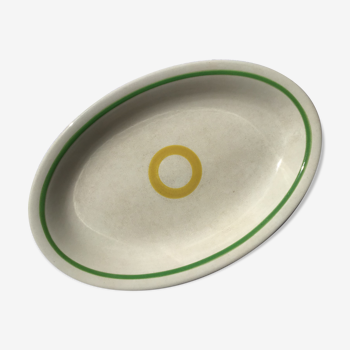 Plat Salins cercle jaune 42cmx28,5cm