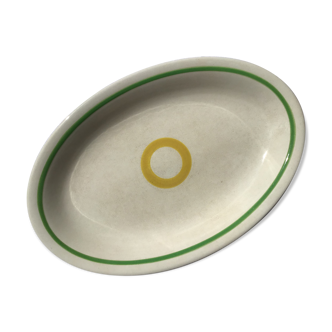 Plat Salins cercle jaune 42cmx28,5cm