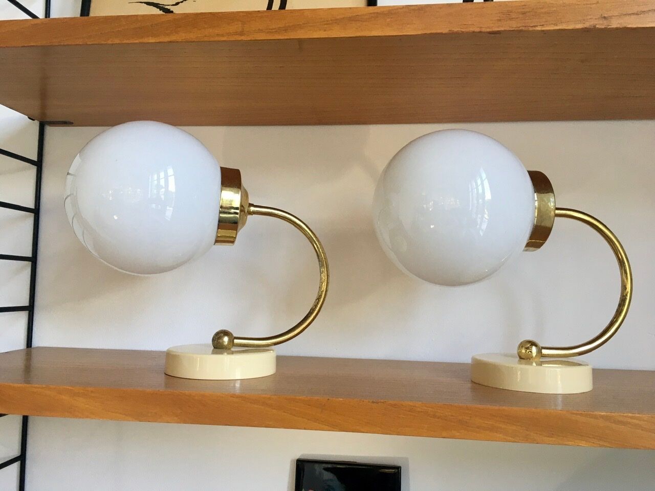Brass wall light 1960s