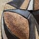 Abstract artist wall sculpture in sandstone. Denmark, 1980s.