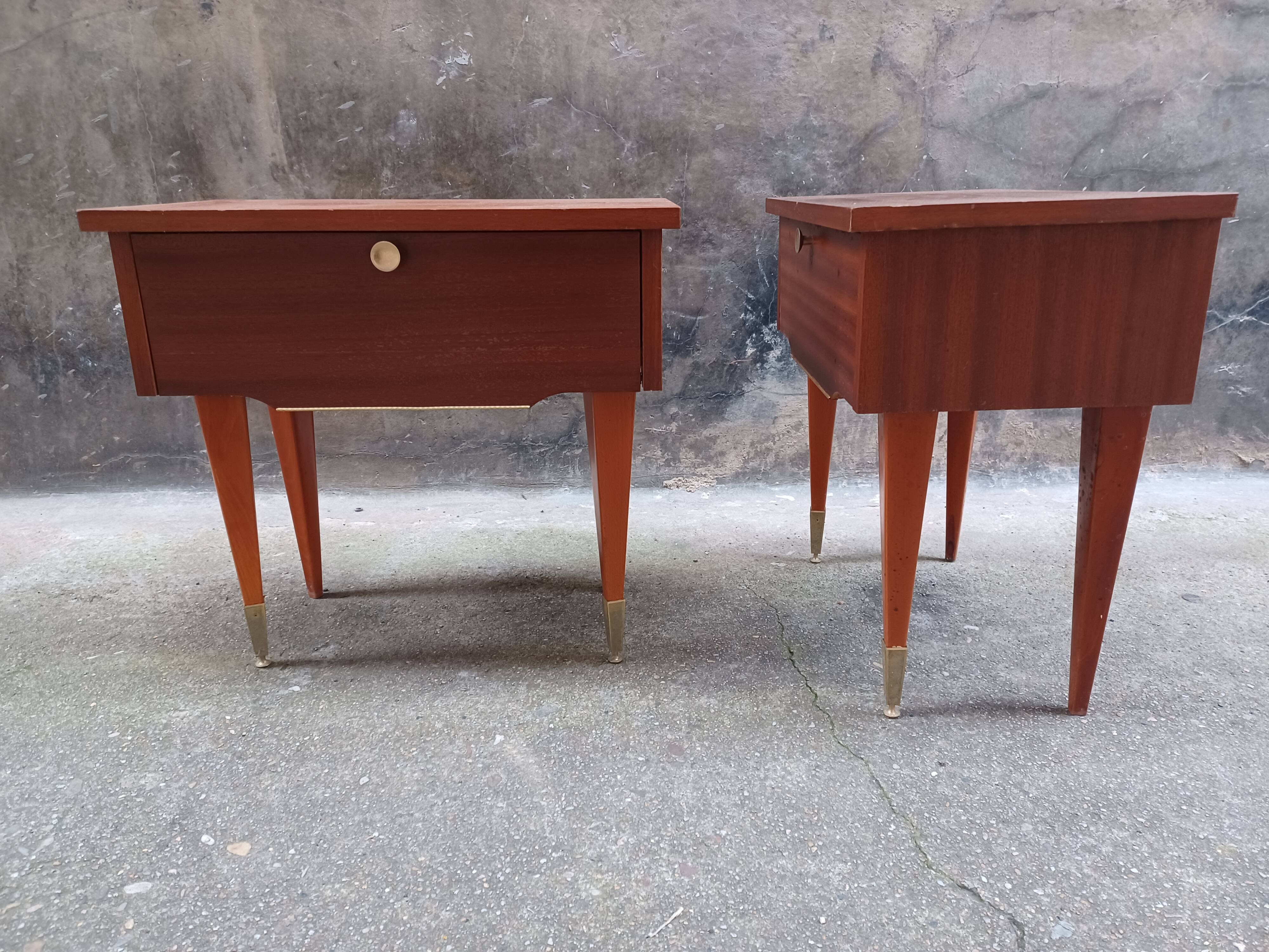 Pair of bedside tables, 60'S