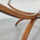 Table basse scandinave en bois et verre , années 60
