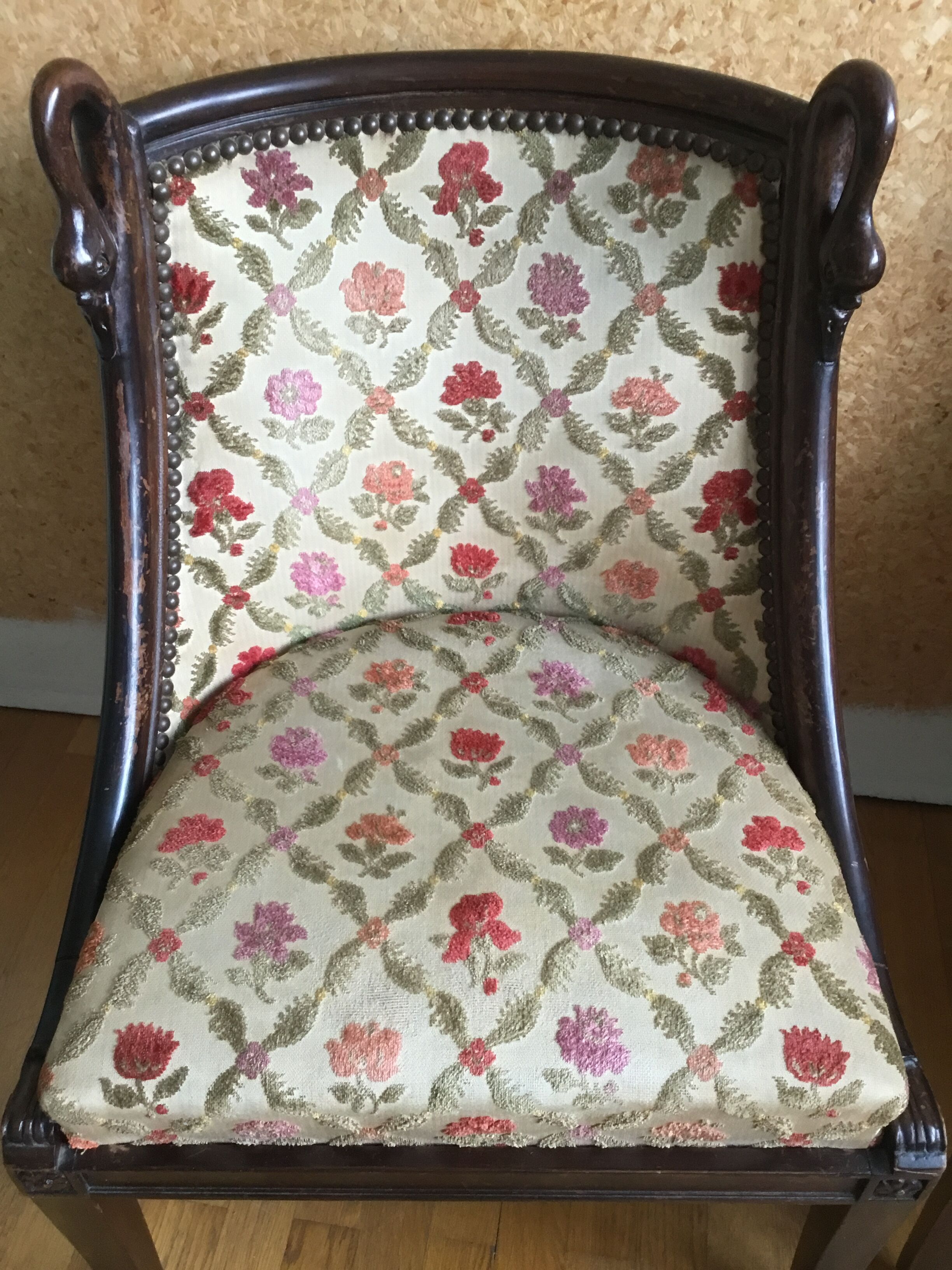 Pair of gooseneck gondola chairs