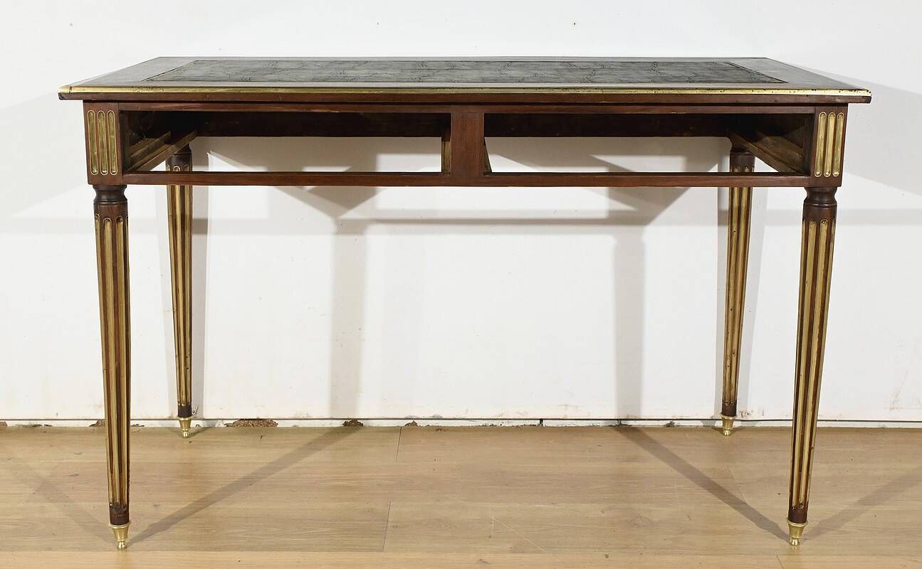 Mahogany Bureau Plat, Louis XVI style - 2nd part of the 19th century