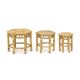 Rattan coffee tables with hexagonal tops, 1970s, set of 3.