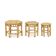 Rattan coffee tables with hexagonal tops, 1970s, set of 3.