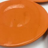 Set of 6 orange plates Franco Pozzi