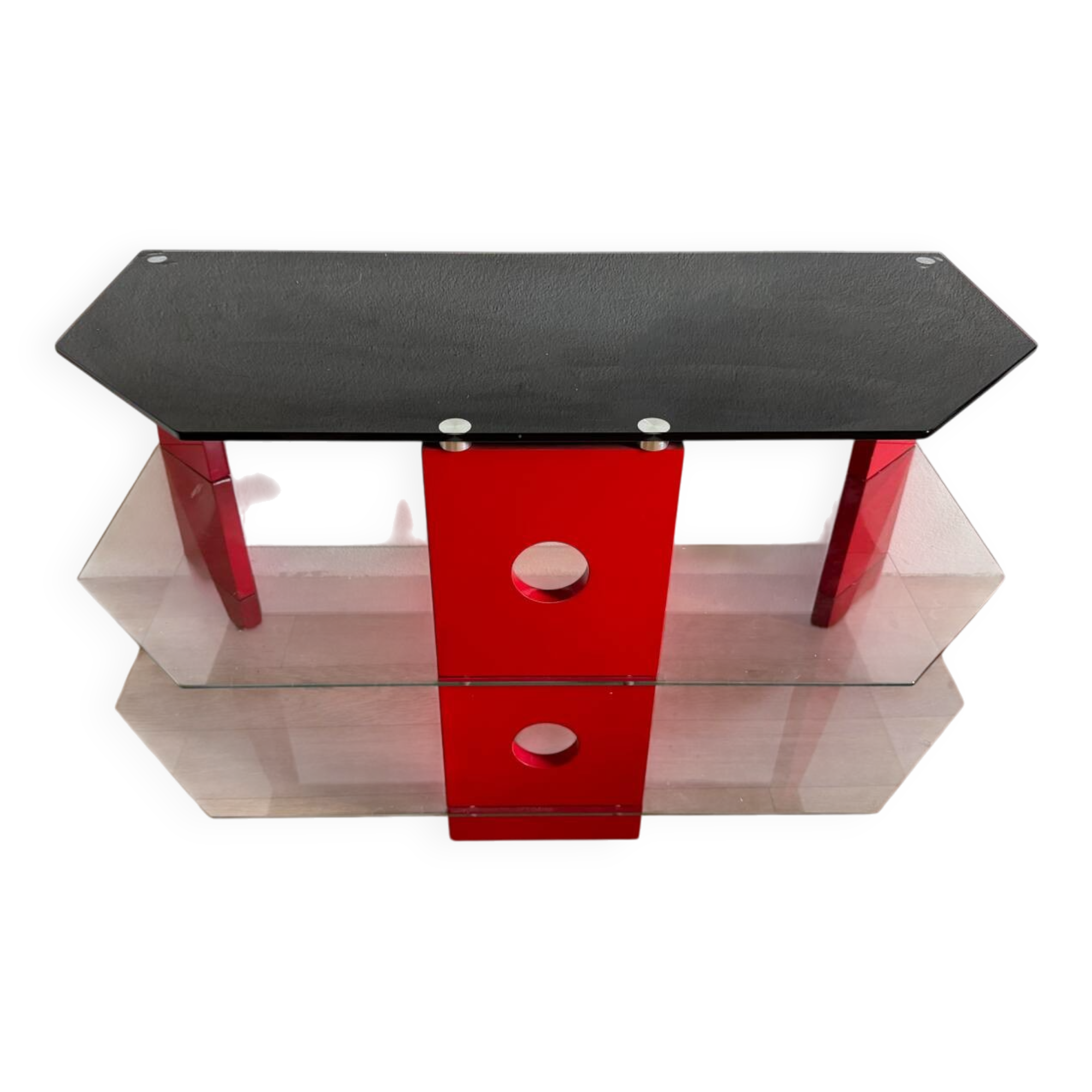 Designer glass coffee table