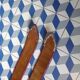 Pair of antique wooden skis