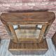 Restored Art Deco Walnut Display Cabinet with Engraved Glass Slats - 1930s