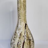 Fat lava glazed ceramic bottle vase