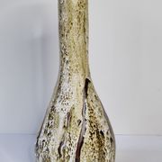 Fat lava glazed ceramic bottle vase