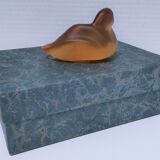 Zoomorphic paperweight crystal duck saint-louis v.rybalchenko design signed