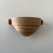 Vintage pine slat wall lamp, Translandia, Netherlands, 1960s