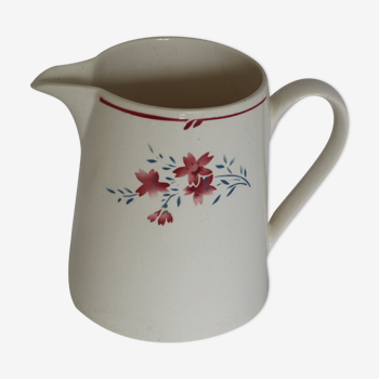 Small pitcher in half-porcelain "floral motif"