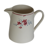 Small pitcher in half-porcelain "floral motif"