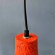 2 retro ceramic orange pendants