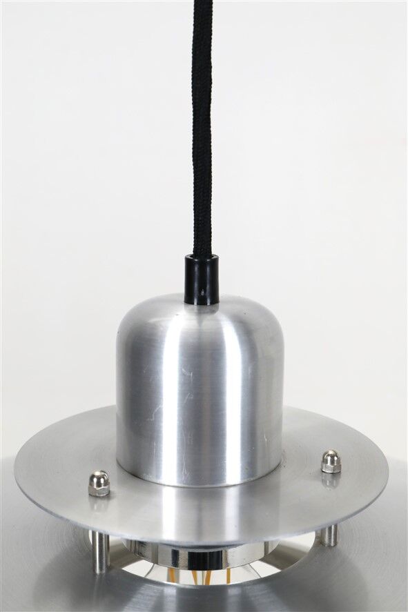 Set of 2 Belid pendant lamps / Danish modern design / aluminium / 1980s / Primus