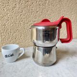 Italian coffee maker 3 cups lagostina vintage 60s design streamline stainless steel 18/10