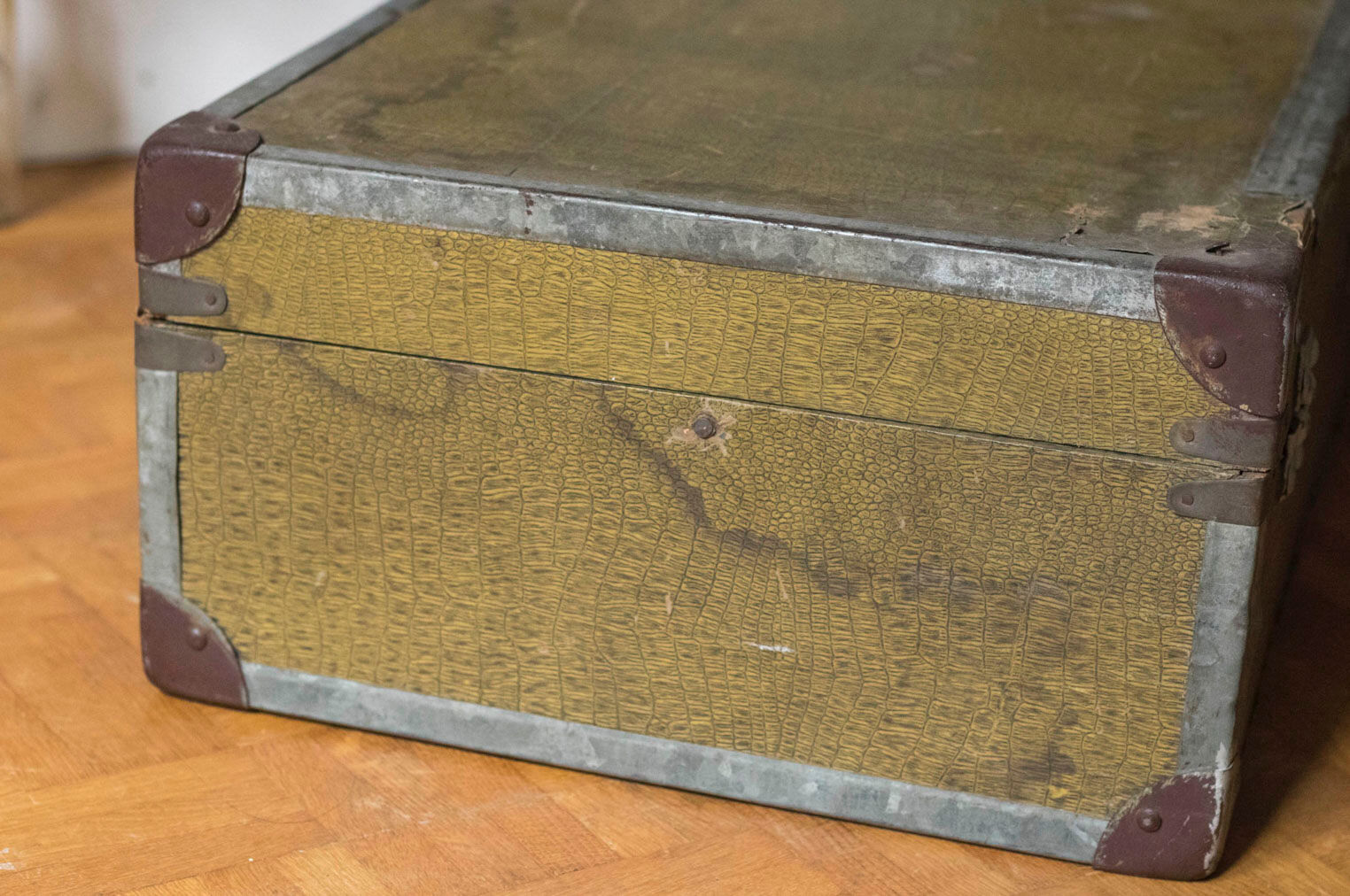 Antique suitcase - vintage travel trunk