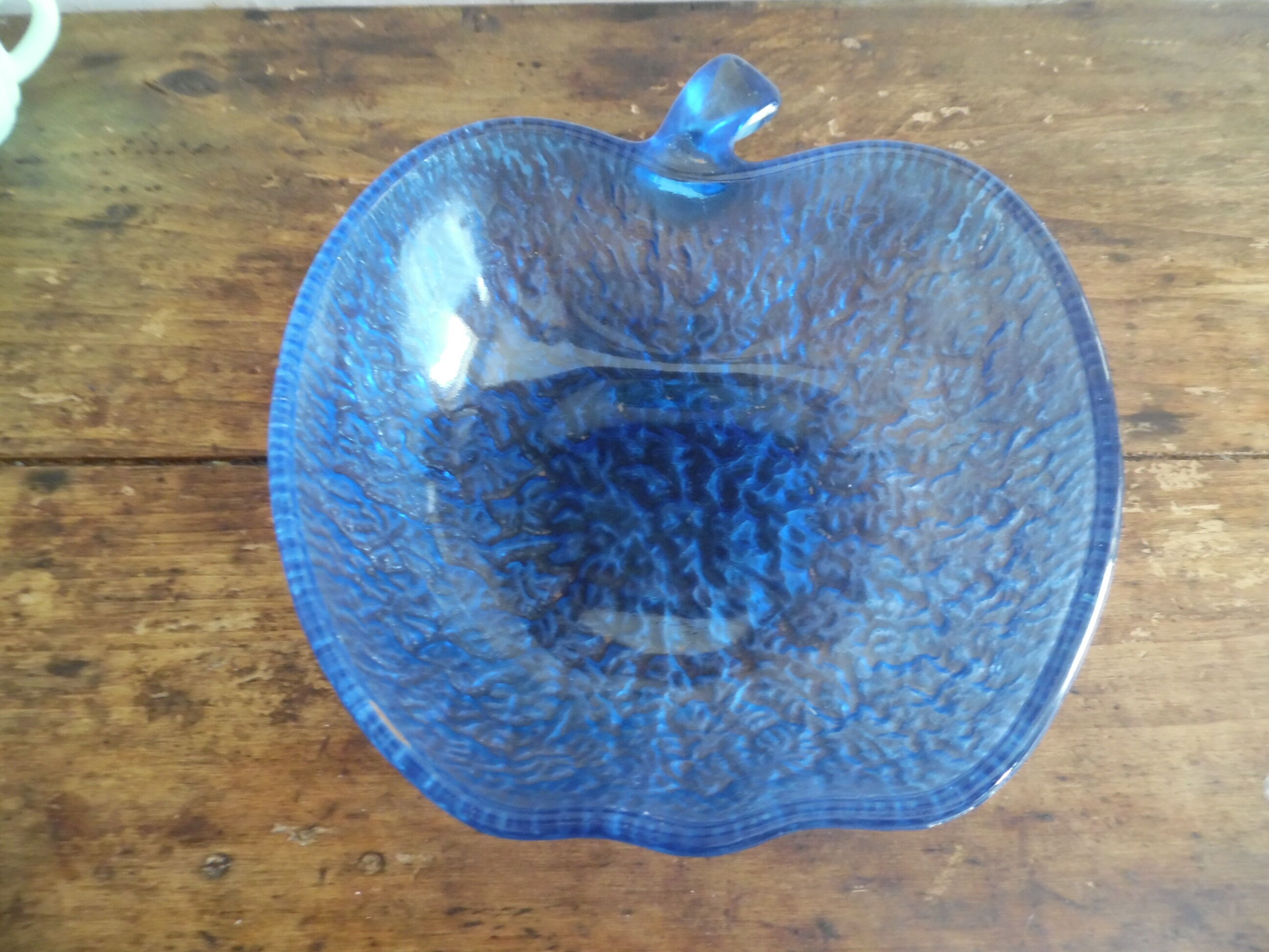 Blue vintage Apple Bowl