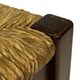 Vintage wooden stool straw seat 60s minimalist design