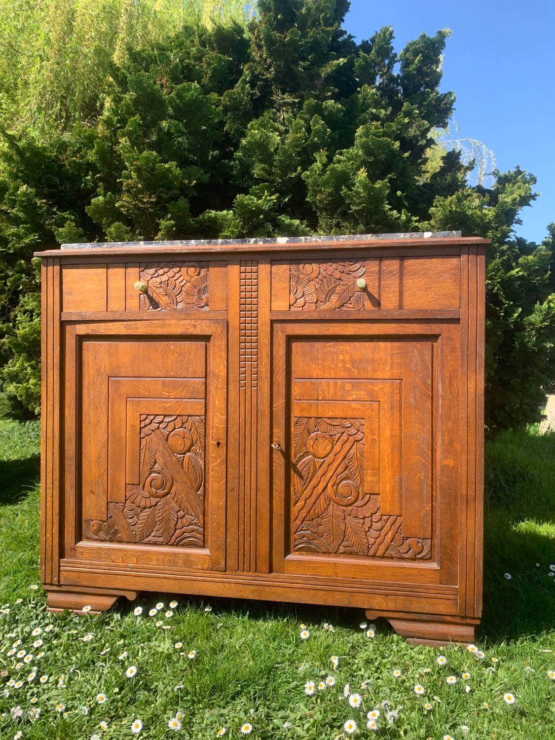 Art Deco oak sideboard