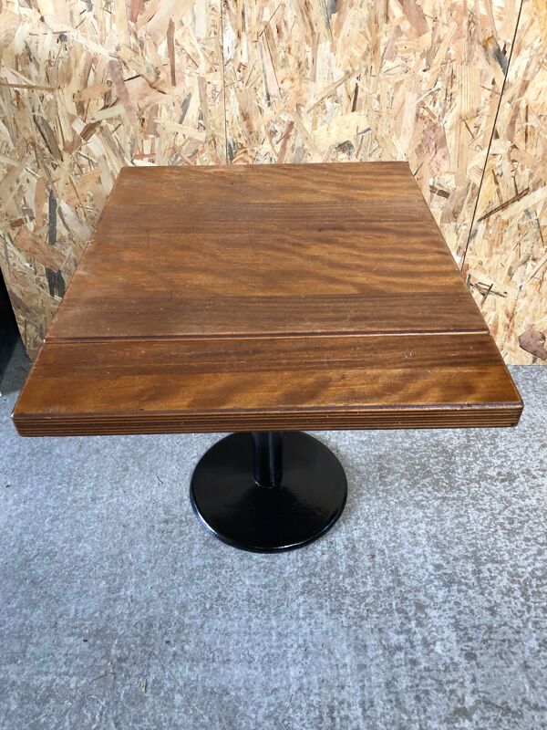 Ancienne table de bistrot pied fonte noir
