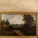 Tableau scene paysage de ferme