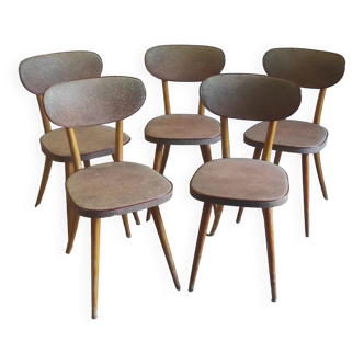 Chaises bistrot Baumann modèle 731 g2 années 60