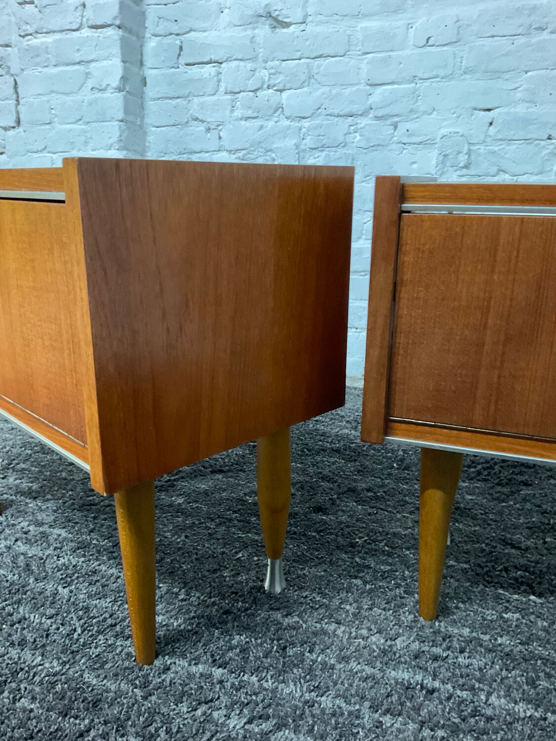 Pair of Scandinavian teak bedside tables