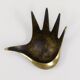 Bowl or sculptural ashtray in brass by Walter Bosse, Herta Baller, Austria, 1950s.