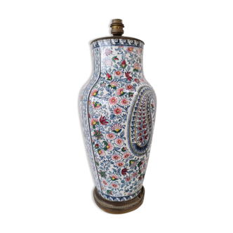 Porcelain lamp foot decorated with Cashemere decoration