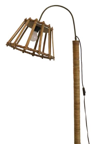 vintage Rotan vloerlamp