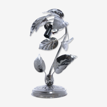 Silver floral lamp