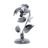 Silver floral lamp