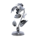 Silver floral lamp